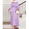 ensemble femme voilée jupe tunique en satin