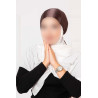 bonnet sous hijab satin marron