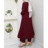 ensemble femme voilée rouge bordeaux