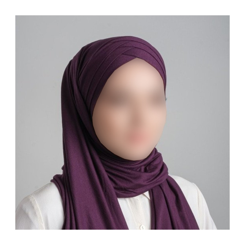 hijab jersey 3 bandes à nouer