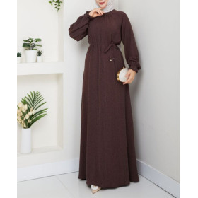 robe hijab hiver marron