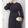 robe femme voilée hiver gris