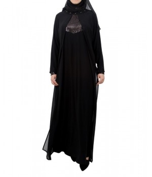 abaya robe longue noire mode pudique